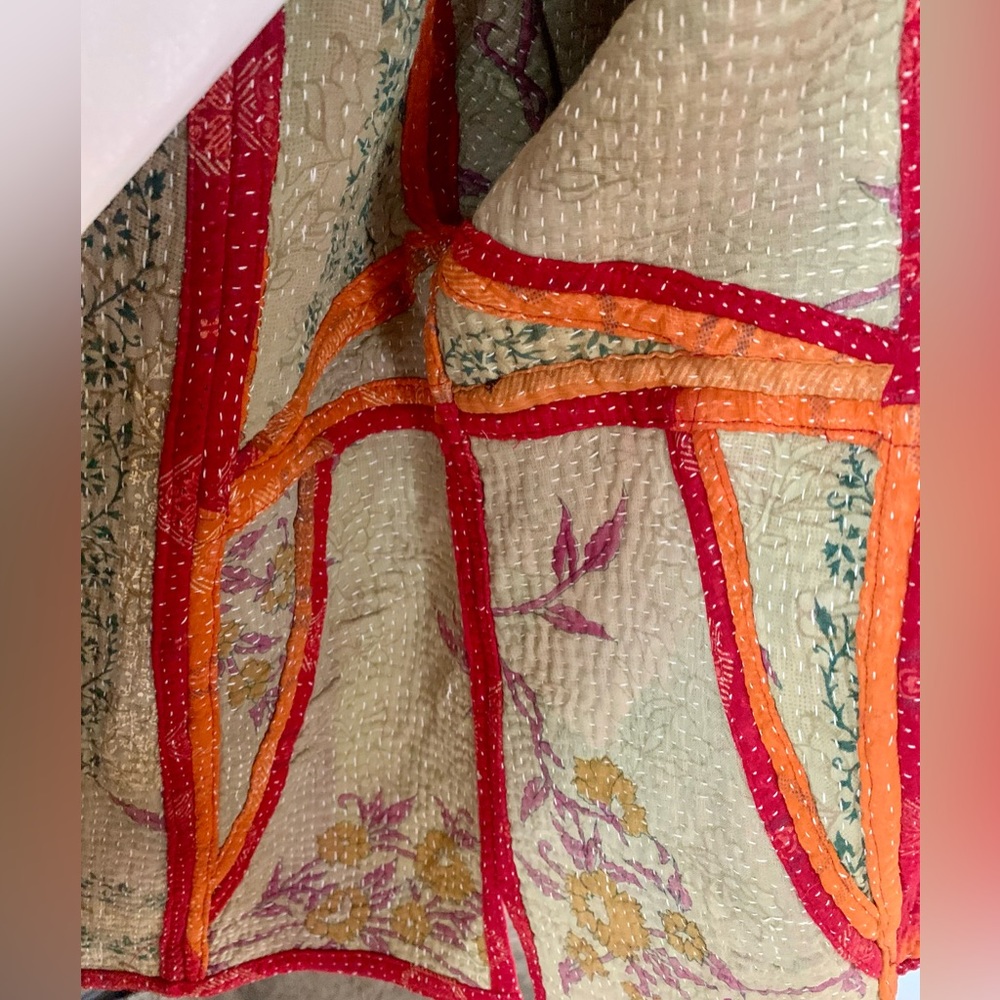 Quilted One of A Kind Kantha Style Jacket - Picture 8 of 10